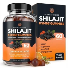 Himalayan Shilajit Gummies for Men  Women - Shilajit with KSM-66 Ashwagandha ...