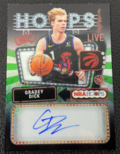 Gradey Dick 2025-26 Topps NBA Hoops 48/75 Auto Green Hoops Signs #HS-GD