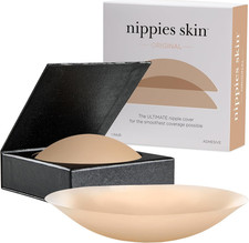 Nipple Covers for Women - Reusable Sticky Silicone Pasties with Travel Case - Or