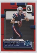 2022 Panini Donruss Rated Rookie Press Proof Red Bailey Zappe #329 0v9