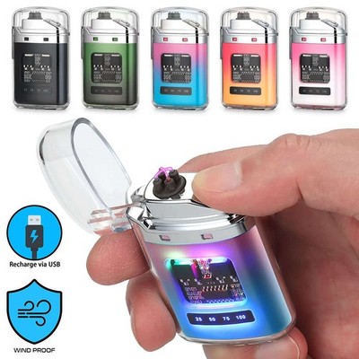 Electronic Lighter USB Rechargeable Dual Arc Flameles Windproof Electric Plasma