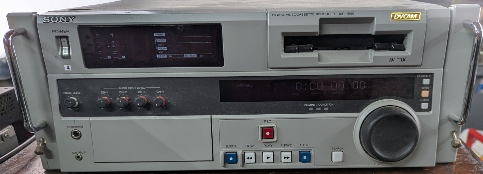 Sony DSR-1800 DVCAM Digital Videocassette Recorder DV MiniDV Deck – READ