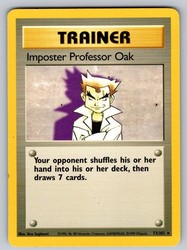 Imposter Professor Oak 73/102 Base Set Unlimited Rare Trainer