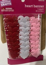 Hobby Lobby Mini Felt Hearts Valentine s Day Banner Garland 9ft.