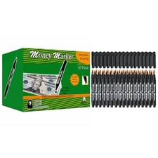 50 Count Money Detector Pens Marker Pen for Checking Fake Bills