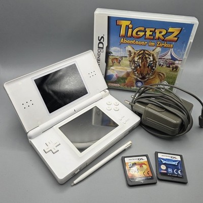 Nintendo DS Lite Weiß inkl. Kabel und Spielen | Sehr Guter Zustand und Geprüft