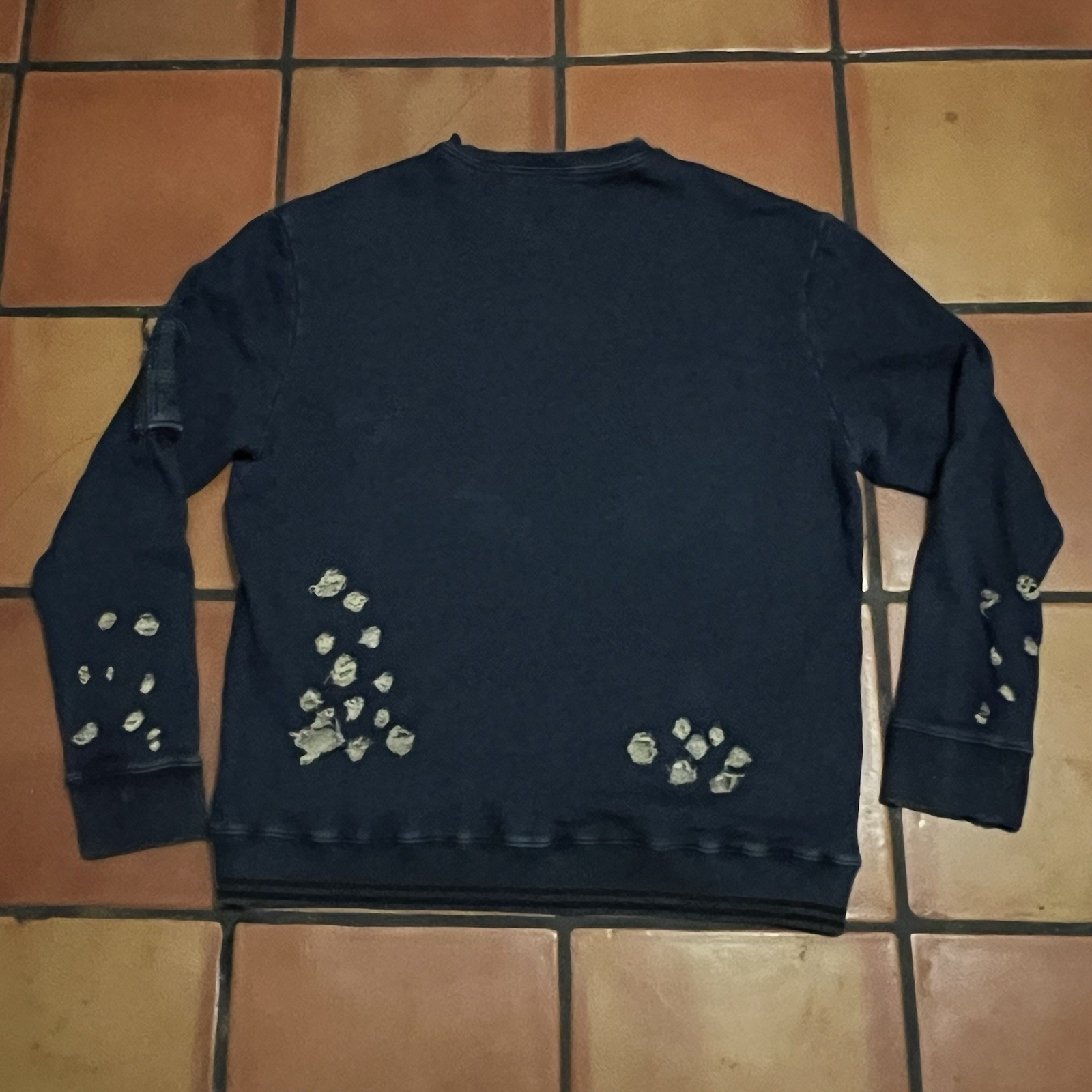 True Religion Distressed Patchwork Sweatshirt 3XL… - image 6