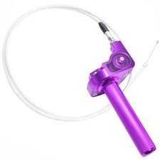 7/8" 22mm CNC Aluminum Quick Twist Throttle Assembly with Throttle Cable Purple
