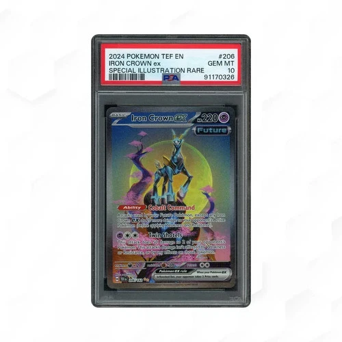 2024 Pokemon S&V Temporal Forces IRON CROWN ex SIR #206/162 PSA 10
