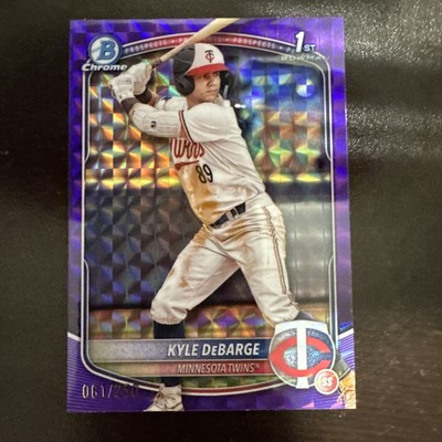 Kyle DeBarge 2025 Bowman Chrome 1st Prospect Purple Geometric Refractor /250