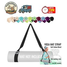 Luxurious Yoga Mat Strap in Black - Adjustable Carrier Sling for All Mats