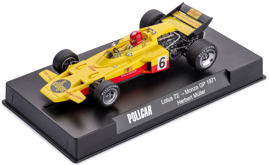 Slot It Policar Lotus 72E - Herbert Muller - 1971 Monza GP 132 Slot Car CAR02H 13590₽