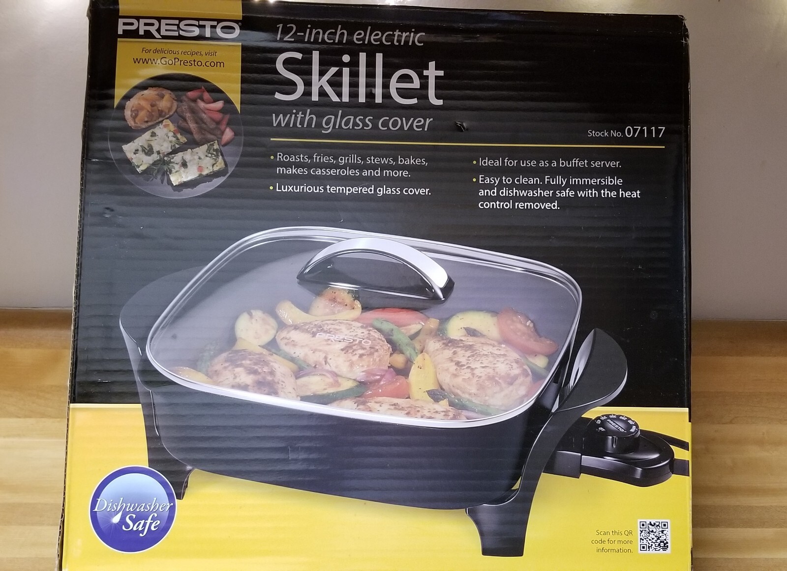 Presto® 12" Electric Skillet with Glass Cover, Tested eBay