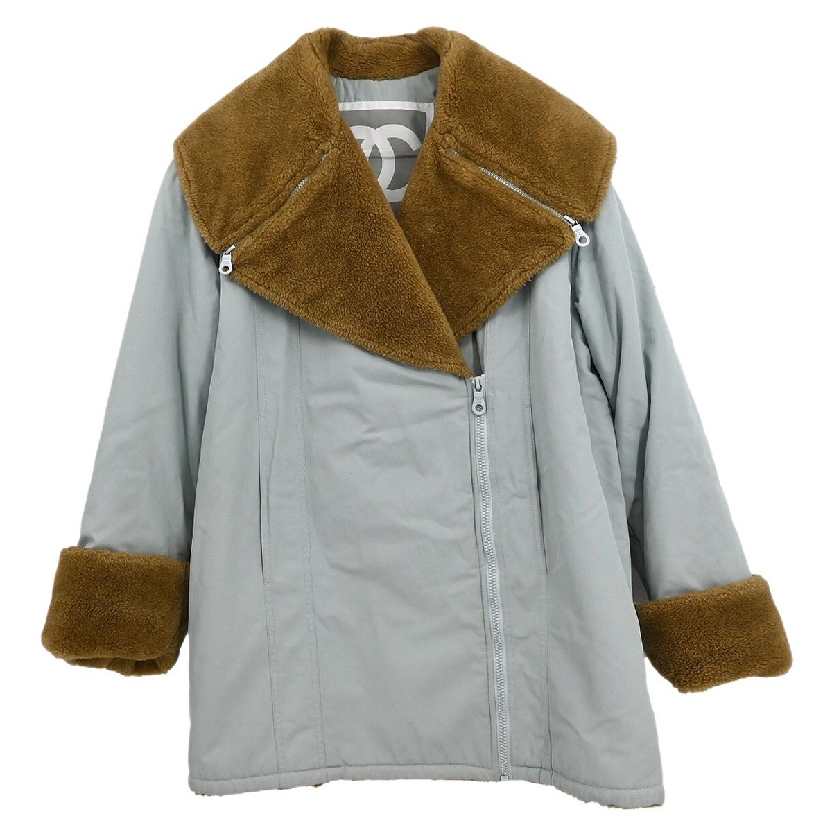 Chanel Sport Line Zip Up Jacket Light Blue #36 153433 | eBay