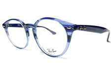 RAY-BAN RB 2180-V 5572 NAVY BLUE AUTHENTIC ROUND EYEGLASSES RX 49-21-145 MM NEW