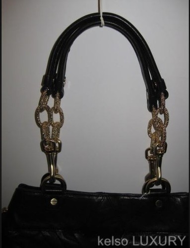 NEU Alexis Hudson Amour schwarz Leder gold Kette Schultertasche Handtasche Umhängetasche - Bild 4 von 10