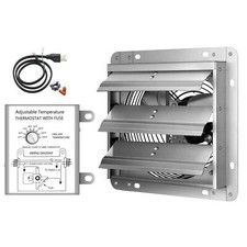 20 Inch Wall Mounted Shutter Exhaust Fan With Temperature Controller Power Cord 20 Inch Wall Mounted Shutter Exhaust Fan With Temperature Controller Power Cord
