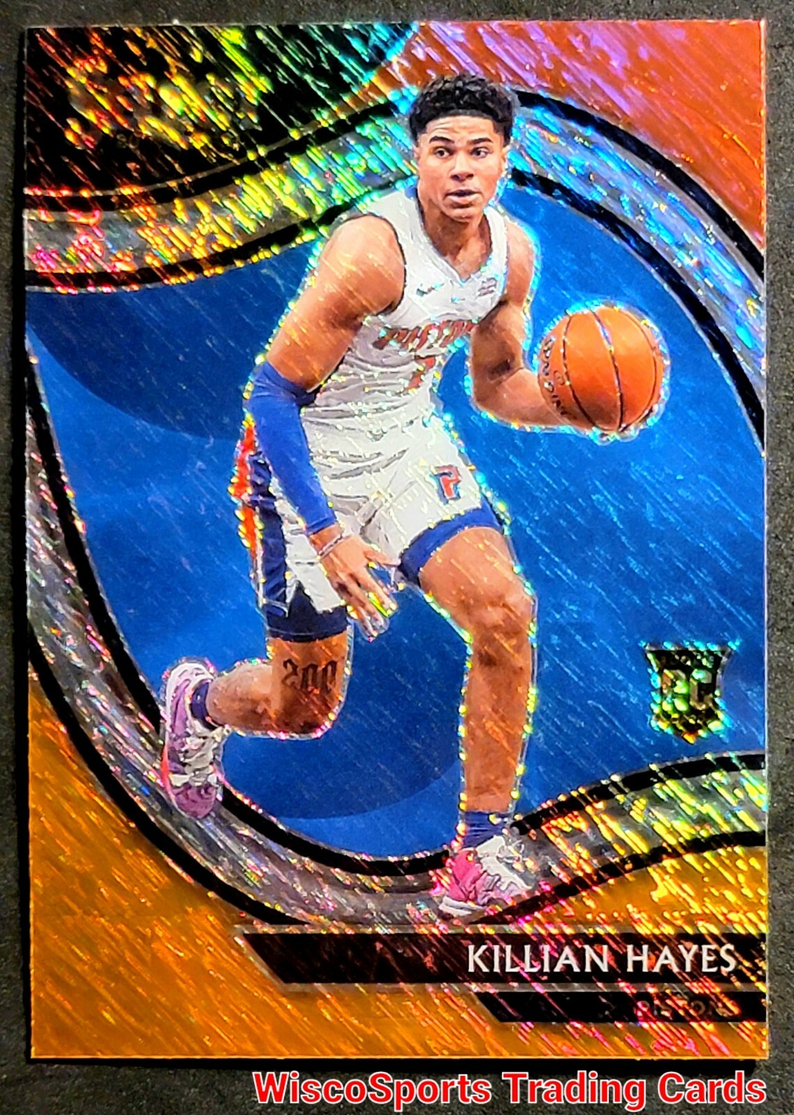 2020-21 Select Killian Hayes Courtside Red White Orange Shimmer Prizm Rc #294