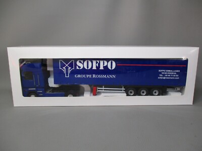 Camion Eligor 1/43 - Renault Magnum 2008 Semi-remorque Tautliner SOFPO 114144, Bleu