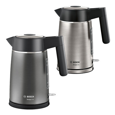 Bosch TWK5P480 Wasserkocher Edelstahl/schwarz kabellos Überhitzungsschutz 1,7 L