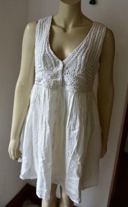 white crochet mini dress