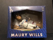 NEW Maury Wills Signed 2015 Los Angeles Dodgers Bobblehead JSA Authenticaton 