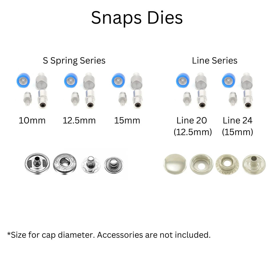 Juego de máquina de prensa manual, troqueles de remache, ojales, ojales, broches de presión y juego de perforador Foto 2 de 4