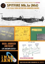 1/32 1ManArmy #DET021 Spitfire Mk.1a Airbrush Masks for Kotare Kit