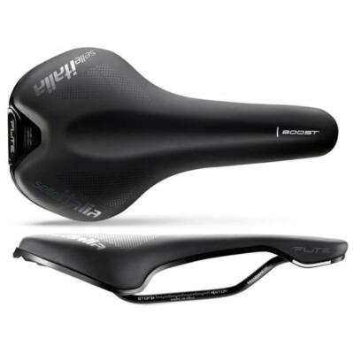 Selle De Vélo Selle Italia Flite TM - Noire, Cuir, Rails Manganèse, Neuve