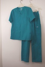 Authentic Cherokee Women's Small 2 PC Pants Top Scrubs Core Strength Work Wear