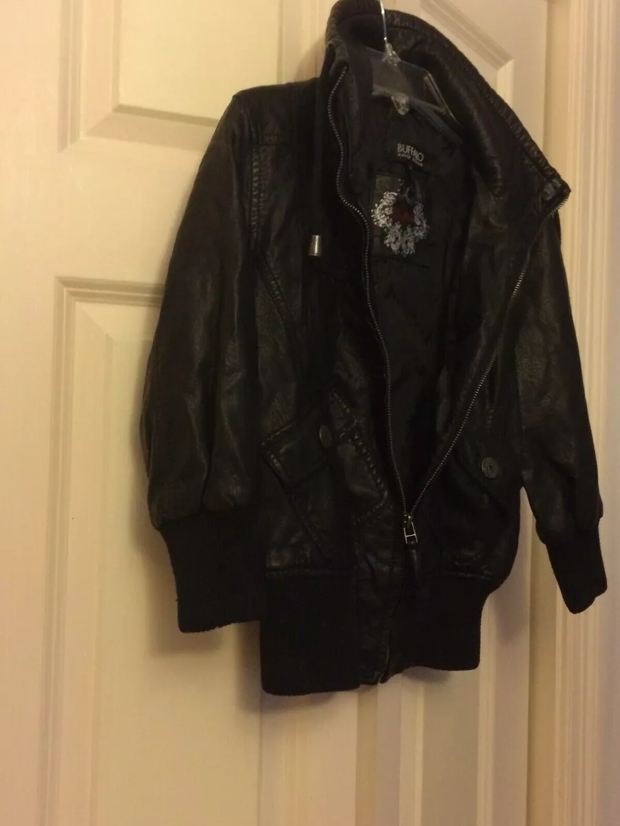 Buffalo david bitton leather jacket best sale womens