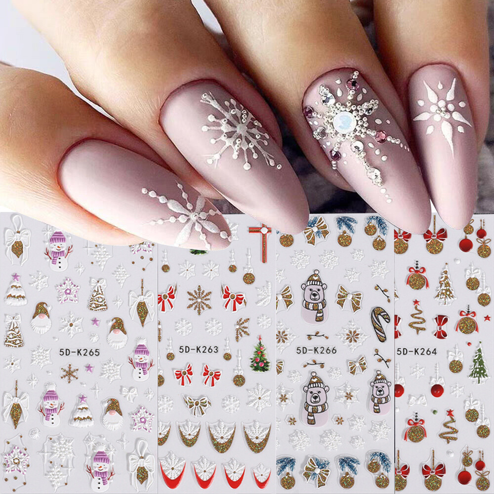 Festive 5D Snowflake Nail Art Stickers - Christmas Edition 01 | The Nail and Beauty Link