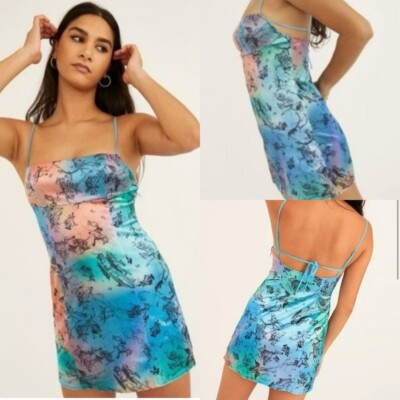 Urban Outfitters Velvety Astrology Print Mini Dress Size Small | eBay