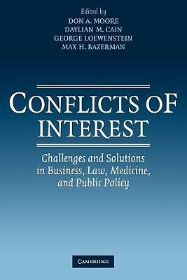 Conflicts of Interest Moore Cain Loewenstein Bazerman Paperback 9780521143462
