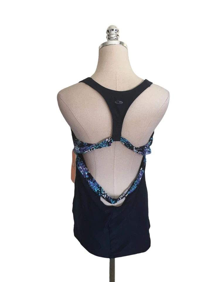 Traje de baño C9 Champion Top XL para mujer talla azul marino espalda deportiva elástico NUEVO NUEVO CON ETIQUETAS Foto 4 de 4