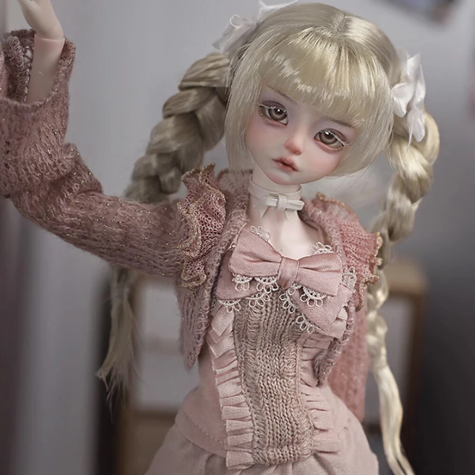 1/4 BJD Doll SD Ball Joint Doll Resin Girl Gift Face Makeup Handmade Bare Doll - Image 2 of 4