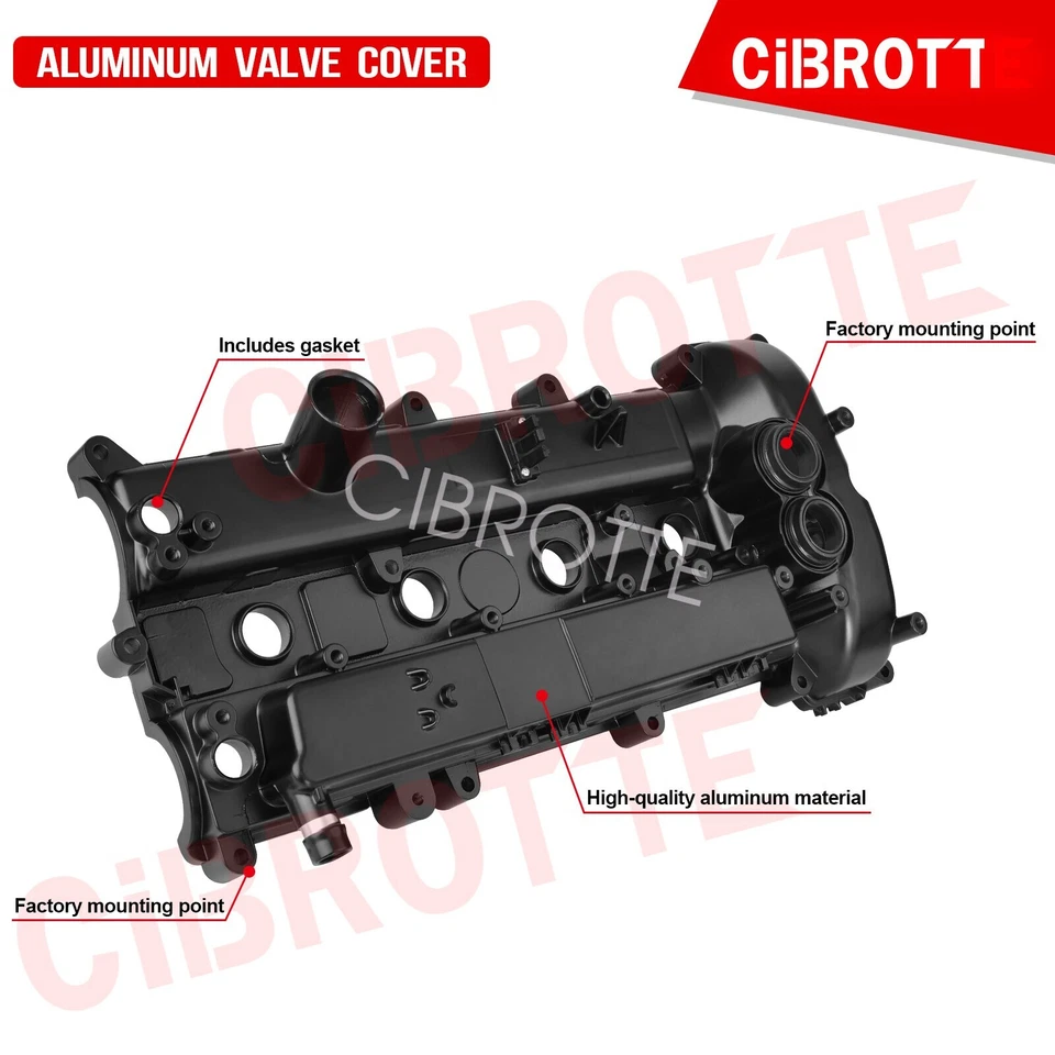 Cubierta de válvula de aluminio con junta para Land Rover Range Rover Evoque 2012-2017 2,0 L Foto 4 de 4
