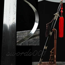 High Grade Ebony Kungfu Tai Chi Jian Damascus Steel Flexible Blade Chinese Sword