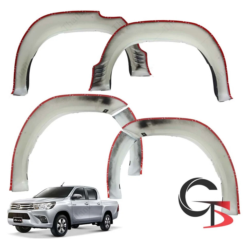 适用于丰田 Hilux Revo 15 2016 Fender Flares Wheel Arch 6 英寸哑光黑色 6 件 — 第 3/4 张图片