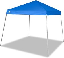 Shade Tent Canopy, CROWN SHADES 10ft x 10ft Base, 8ft x 8ft Top Slant Leg, Blue