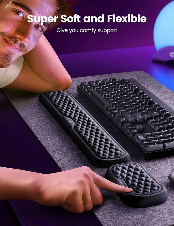 Ergonomic Memory Foam Wrist Rest for Keyboard and Mouse – Comfort & Support - Image 4 of 4