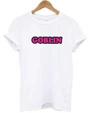 Goblin T Shirt Top Text Monster OFWG Odd Future Girl Boy Men Women White