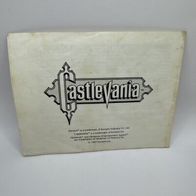 Castlevania (Nintendo NES, 1987) solo manuale Konami