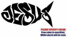Jesus Fish 7 Graphic Die Cut decal sticker Car Truck Boat Window Bumper 12"