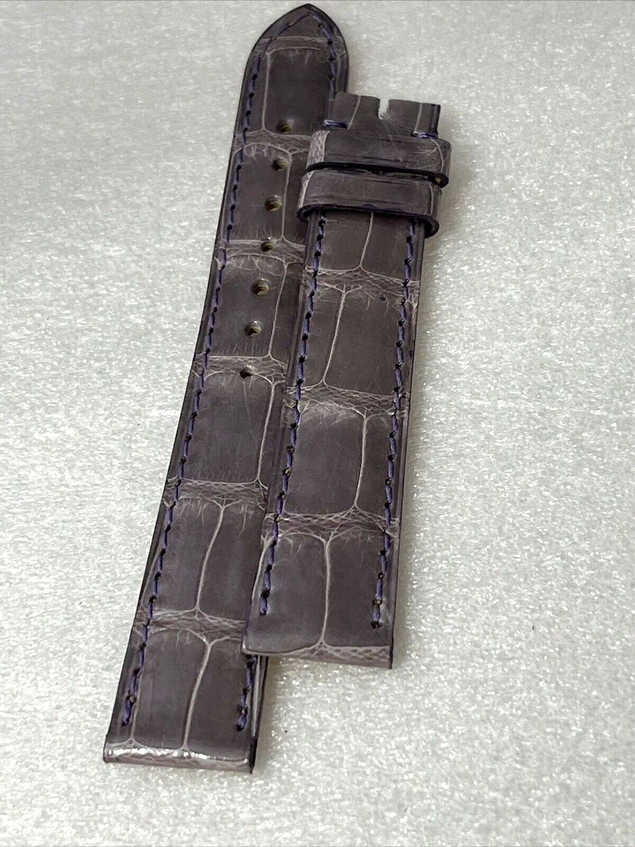 Cartier Watch Strap 16/14 Alligator Purple Gloss Shiny 105