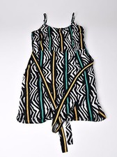 Women's Forever 21 Size Small Spaghetti Strap Artsy Abstract Print Lined Dress