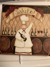 Dan Dipaolo Salute! Canvas Print on Particle Wood 11.5X 11.5X 1.25 Wall Art