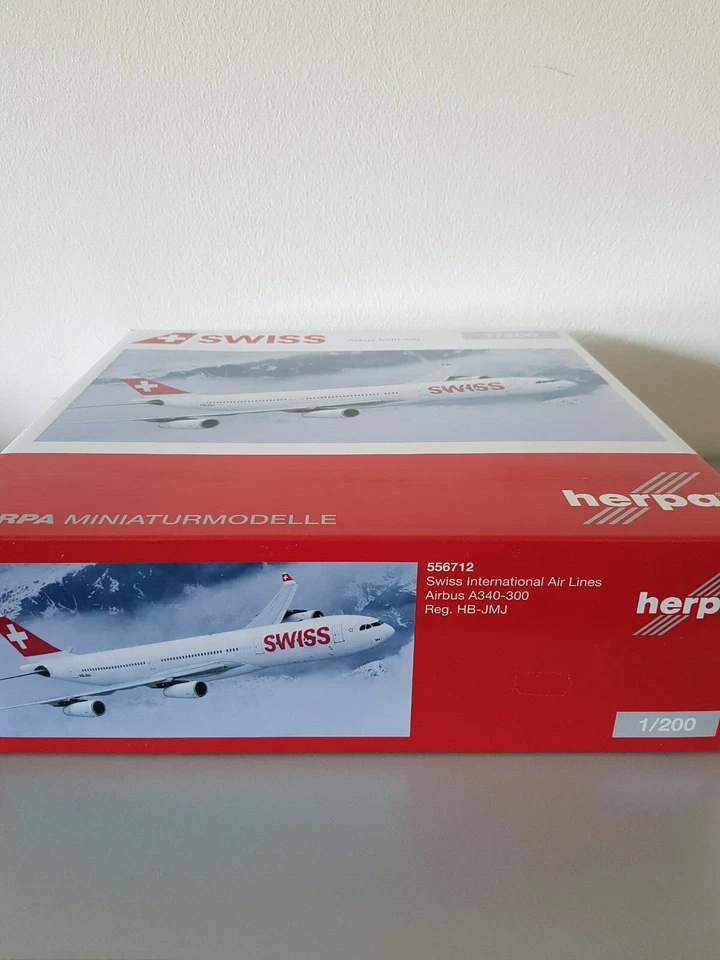 1:200 Herpa Wings 556712 Swiss International Air Lines Airbus A340-300, RARITÀ - Immagine 4 di 4