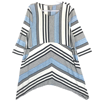 chico's women's dresses Summer Encased elastic design detailing on the neckline and waist Chico Soleil Green multi Size