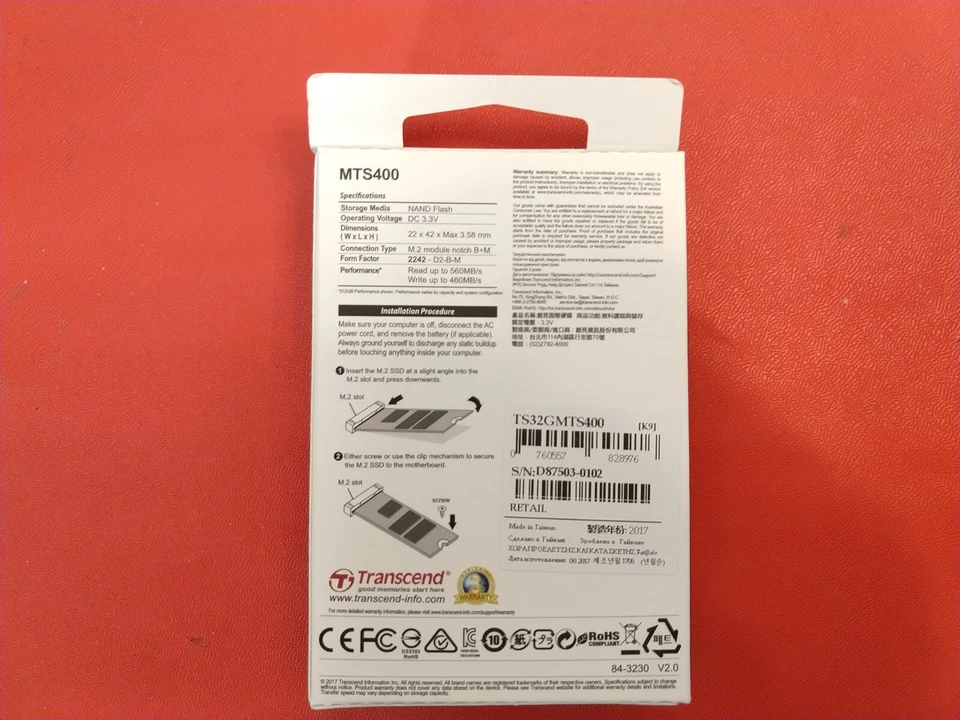 Transcend MTS400 32 GB Solid State Drive - SATA [SATA/600] - Internal - M.2 2242 - Image 3 of 4